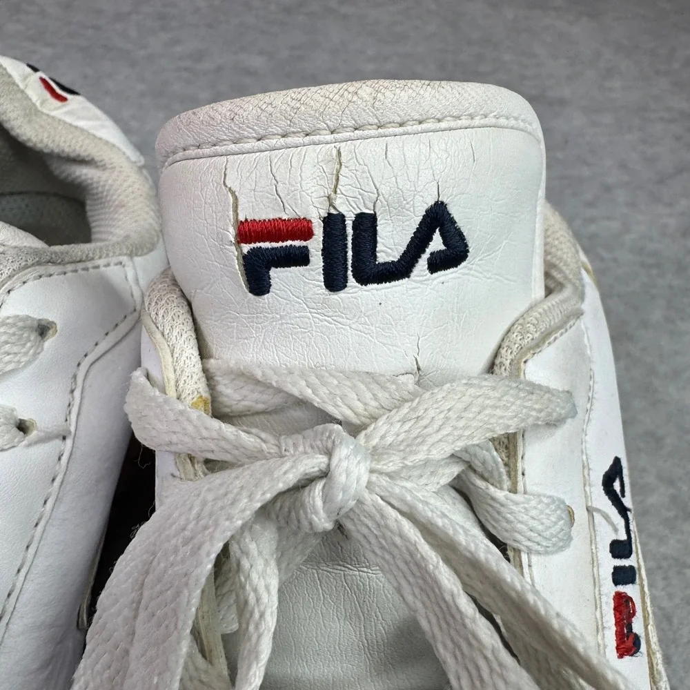 Fila Women 5.5 Disruptor Platform Sneakers White Navy Red Striped 5RM01052-125‎